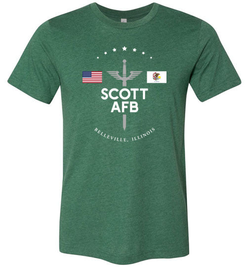 Scott AFB - Men's/Unisex Lightweight Fitted T-Shirt-Wandering I Store