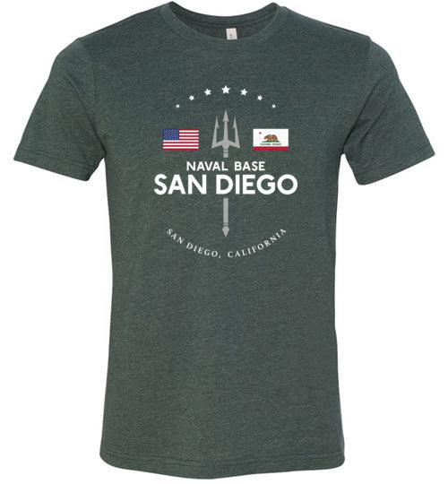 Load image into Gallery viewer, Naval Base San Diego - Men&#39;s/Unisex Lightweight Fitted T-Shirt-Wandering I Store
