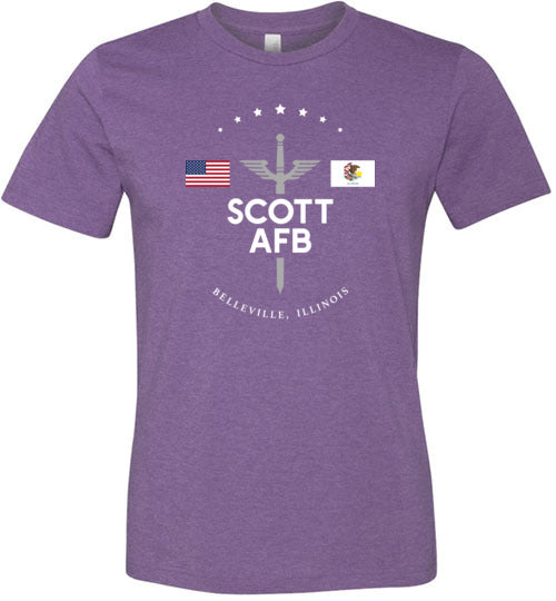 Scott AFB - Men's/Unisex Lightweight Fitted T-Shirt-Wandering I Store