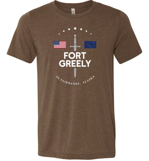Fort Greely - Men's/Unisex Lightweight Fitted T-Shirt-Wandering I Store