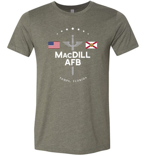 MacDill AFB - Men's/Unisex Lightweight Fitted T-Shirt-Wandering I Store