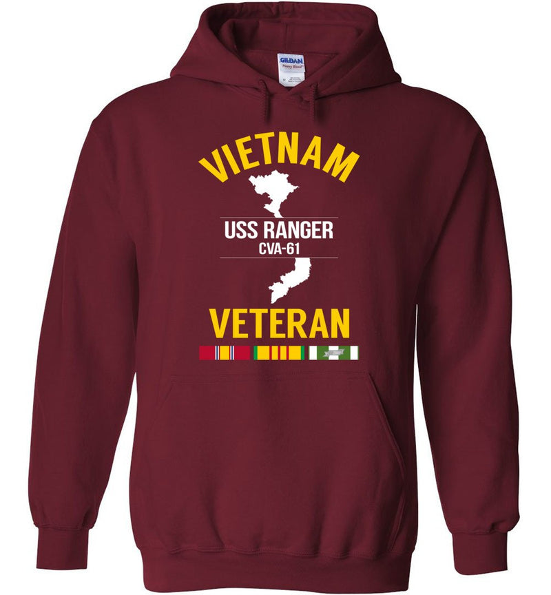 Load image into Gallery viewer, Vietnam Veteran &quot;USS Ranger CVA-61&quot; - Men&#39;s/Unisex Hoodie
