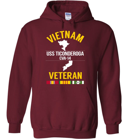 Vietnam Veteran "USS Ticonderoga CVA-14" - Men's/Unisex Hoodie
