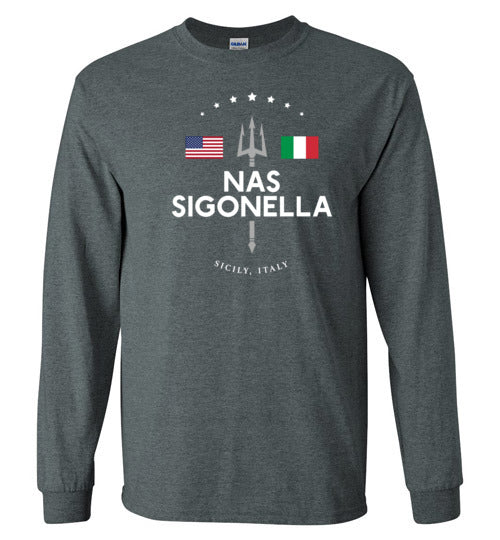 Load image into Gallery viewer, NAS Sigonella - Men&#39;s/Unisex Long-Sleeve T-Shirt-Wandering I Store
