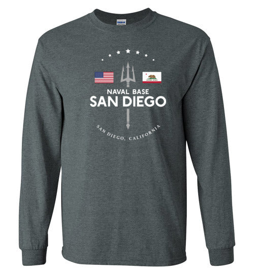 Load image into Gallery viewer, Naval Base San Diego - Men&#39;s/Unisex Long-Sleeve T-Shirt-Wandering I Store
