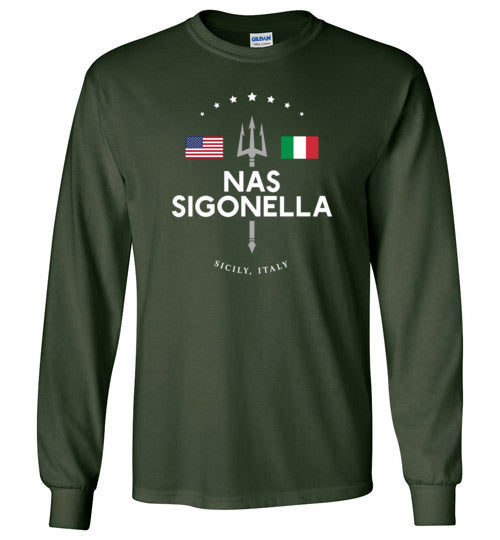NAS Sigonella - Men's/Unisex Long-Sleeve T-Shirt-Wandering I Store