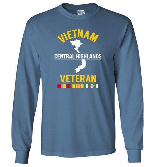 Load image into Gallery viewer, Vietnam Veteran &quot;Central Highlands&quot; - Men&#39;s/Unisex Long-Sleeve T-Shirt-Wandering I Store

