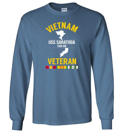 Load image into Gallery viewer, Vietnam Veteran &quot;USS Saratoga CVA-60&quot; - Men&#39;s/Unisex Long-Sleeve T-Shirt
