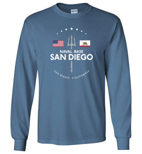 Load image into Gallery viewer, Naval Base San Diego - Men&#39;s/Unisex Long-Sleeve T-Shirt-Wandering I Store
