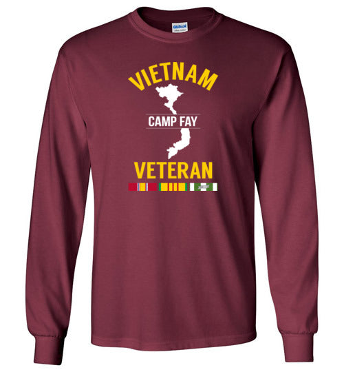 Load image into Gallery viewer, Vietnam Veteran &quot;Camp Fay&quot; - Men&#39;s/Unisex Long-Sleeve T-Shirt-Wandering I Store
