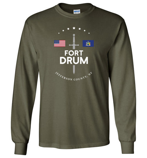 Load image into Gallery viewer, Fort Drum - Men&#39;s/Unisex Long-Sleeve T-Shirt-Wandering I Store
