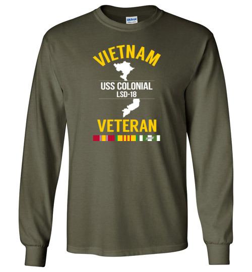 Vietnam Veteran "USS Colonial LSD-18" - Men's/Unisex Long-Sleeve T-Shirt