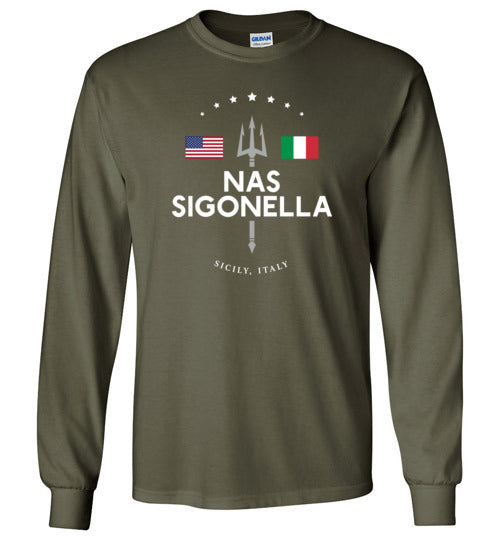 NAS Sigonella - Men's/Unisex Long-Sleeve T-Shirt-Wandering I Store