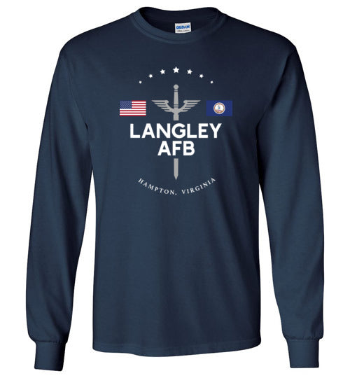 Load image into Gallery viewer, Langley AFB - Men&#39;s/Unisex Long-Sleeve T-Shirt-Wandering I Store
