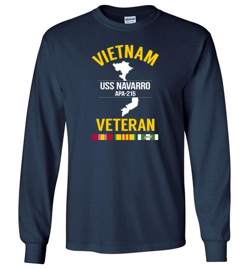 Vietnam Veteran "USS Navarro APA-215" - Men's/Unisex Long-Sleeve T-Shirt
