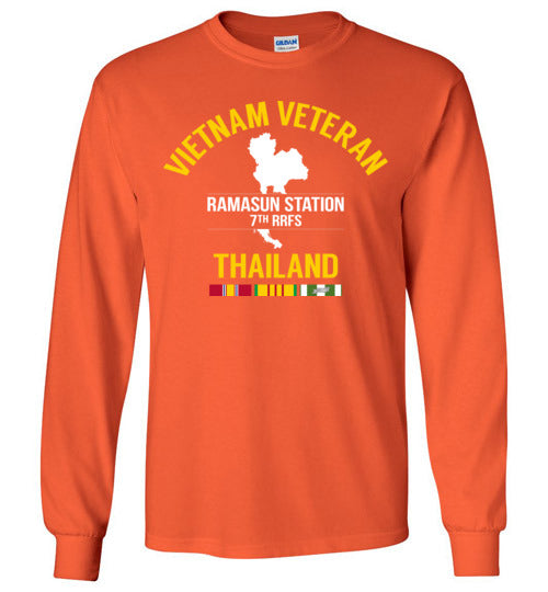 Load image into Gallery viewer, Vietnam Veteran Thailand &quot;Ramasun Station 7th RRFS&quot; - Men&#39;s/Unisex Long-Sleeve T-Shirt-Wandering I Store

