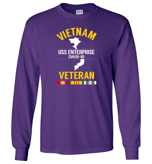 Vietnam Veteran "USS Enterprise CVA(N)-65" - Men's/Unisex Long-Sleeve T-Shirt