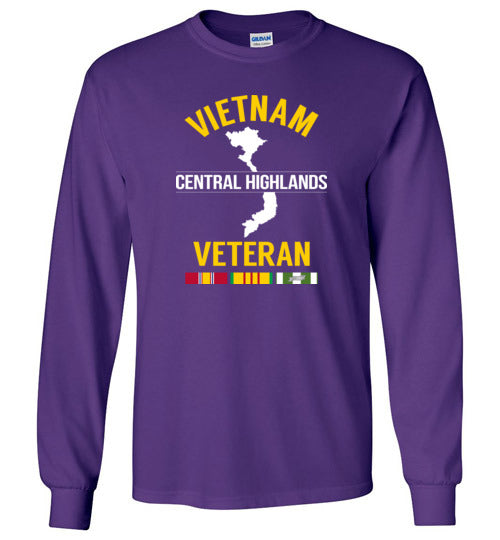 Load image into Gallery viewer, Vietnam Veteran &quot;Central Highlands&quot; - Men&#39;s/Unisex Long-Sleeve T-Shirt-Wandering I Store
