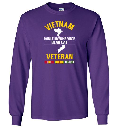 Vietnam Veteran "Mobile Riverine Force Bear Cat" - Men's/Unisex Long-Sleeve T-Shirt