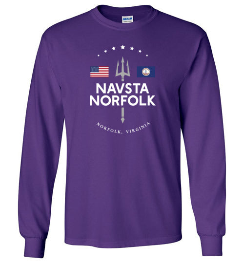 Load image into Gallery viewer, NAVSTA Norfolk - Men&#39;s/Unisex Long-Sleeve T-Shirt-Wandering I Store
