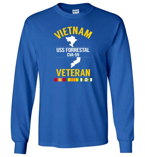 Vietnam Veteran "USS Forrestal CVA-59" - Men's/Unisex Long-Sleeve T-Shirt