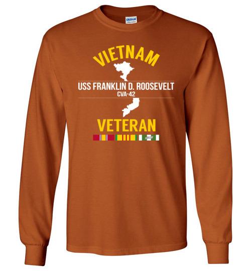 Vietnam Veteran "USS Franklin D. Roosevelt CVA-42" - Men's/Unisex Long-Sleeve T-Shirt
