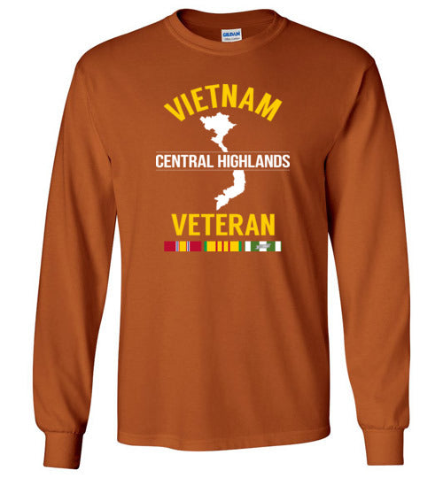 Vietnam Veteran "Central Highlands" - Men's/Unisex Long-Sleeve T-Shirt-Wandering I Store
