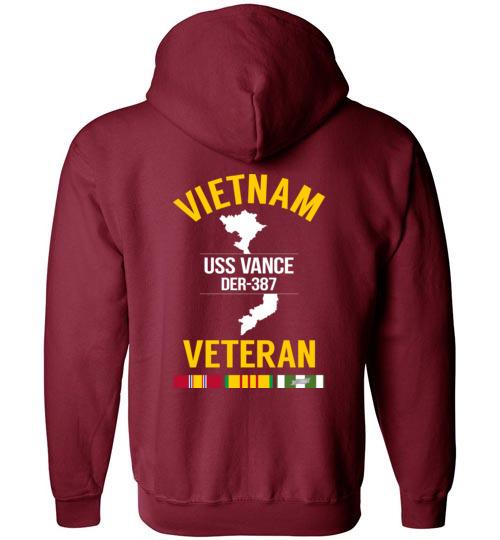 Vietnam Veteran "USS Vance DER-387" - Men's/Unisex Zip-Up Hoodie