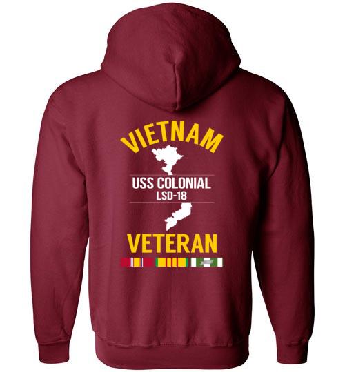 Vietnam Veteran "USS Colonial LSD-18" - Men's/Unisex Zip-Up Hoodie