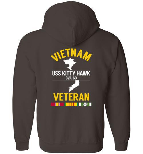 Load image into Gallery viewer, Vietnam Veteran &quot;USS Kitty Hawk CVA-63&quot; - Men&#39;s/Unisex Zip-Up Hoodie
