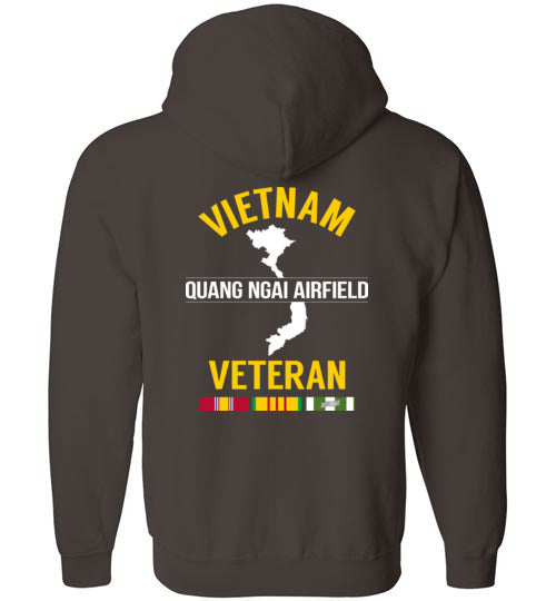 Load image into Gallery viewer, Vietnam Veteran &quot;Quang Ngai Airfield&quot; - Men&#39;s/Unisex Zip-Up Hoodie-Wandering I Store
