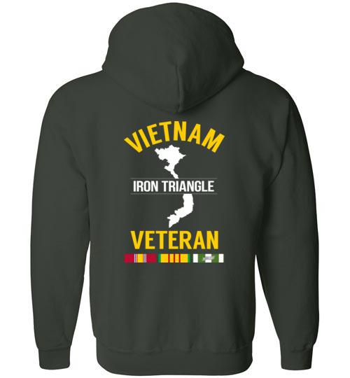 Load image into Gallery viewer, Vietnam Veteran &quot;Iron Triangle&quot; - Men&#39;s/Unisex Zip-Up Hoodie
