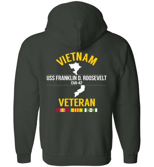 Load image into Gallery viewer, Vietnam Veteran &quot;USS Franklin D. Roosevelt CVA-42&quot; - Men&#39;s/Unisex Zip-Up Hoodie
