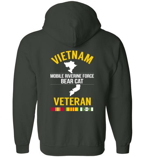 Vietnam Veteran "Mobile Riverine Force Bear Cat" - Men's/Unisex Zip-Up Hoodie