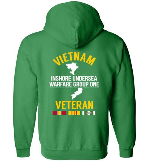 Load image into Gallery viewer, Vietnam Veteran &quot;Inshore Undersea Warfare Group One&quot; - Men&#39;s/Unisex Zip-Up Hoodie
