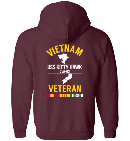 Vietnam Veteran "USS Kitty Hawk CVA-63" - Men's/Unisex Zip-Up Hoodie