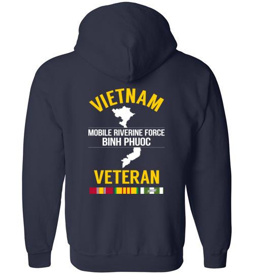 Load image into Gallery viewer, Vietnam Veteran &quot;Mobile Riverine Force Binh Phuoc&quot; - Men&#39;s/Unisex Zip-Up Hoodie
