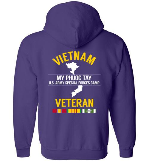 Load image into Gallery viewer, Vietnam Veteran &quot;My Phuoc Tay U.S. Army Special Forces Camp&quot; - Men&#39;s/Unisex Zip-Up Hoodie

