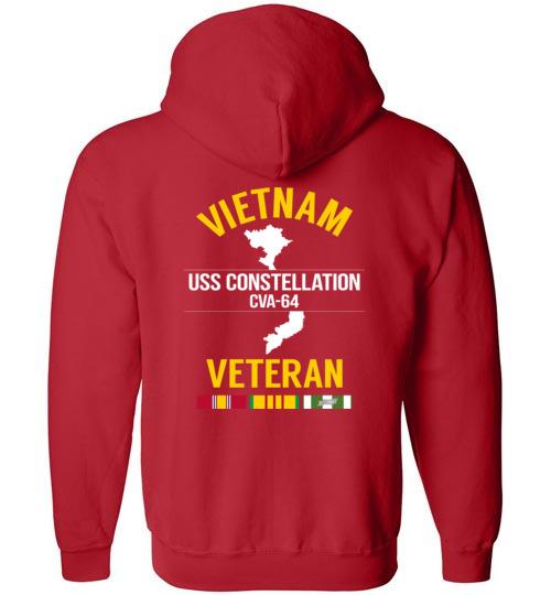 Load image into Gallery viewer, Vietnam Veteran &quot;USS Constellation CVA-64&quot; - Men&#39;s/Unisex Zip-Up Hoodie
