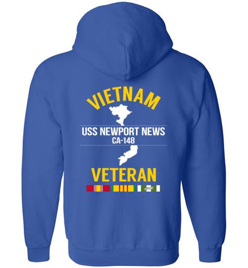 Vietnam Veteran "USS Newport News CA-148" - Men's/Unisex Zip-Up Hoodie