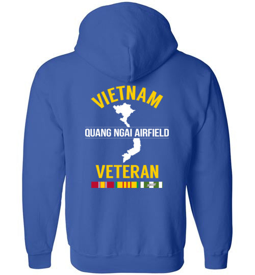 Vietnam Veteran "Quang Ngai Airfield" - Men's/Unisex Zip-Up Hoodie-Wandering I Store