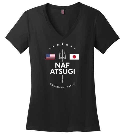 NAF Atsugi - Women's V-Neck T-Shirt-Wandering I Store