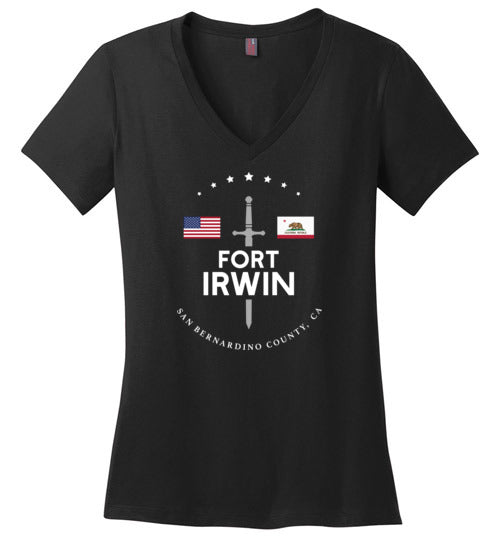 Fort Irwin - Women's V-Neck T-Shirt-Wandering I Store