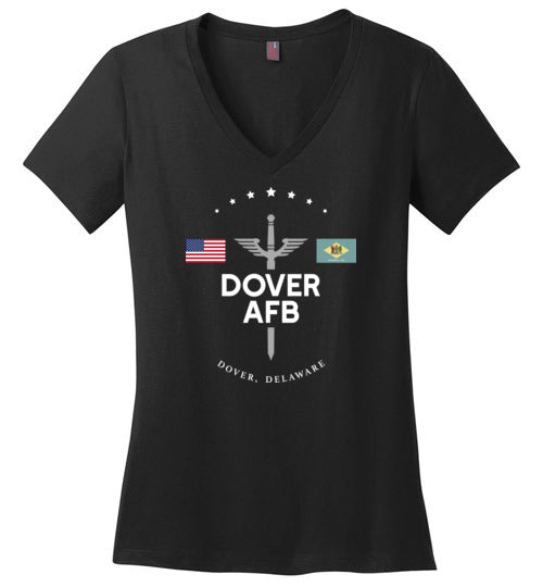 Dover AFB - Women's V-Neck T-Shirt-Wandering I Store