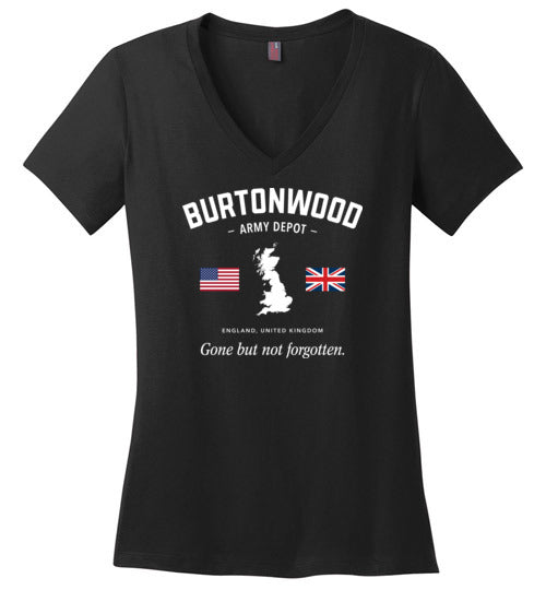 Load image into Gallery viewer, Burtonwood Army Depot &quot;GBNF&quot; - Women&#39;s V-Neck T-Shirt-Wandering I Store
