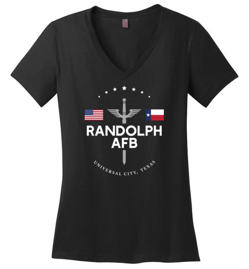 Randolph AFB - Women's V-Neck T-Shirt-Wandering I Store