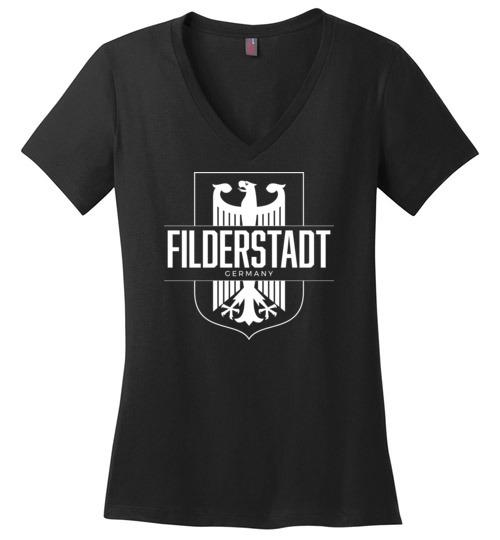 Load image into Gallery viewer, Filderstadt, Germany - Women&#39;s V-Neck T-Shirt
