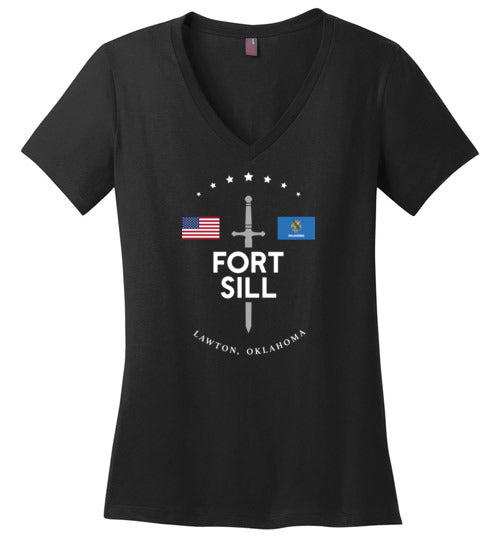 Fort Sill - Women's V-Neck T-Shirt-Wandering I Store