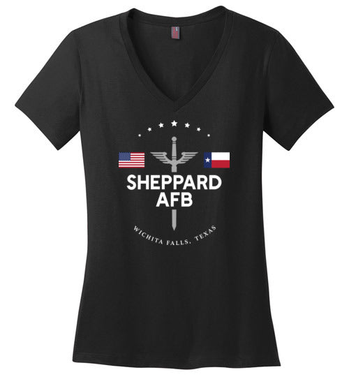 Load image into Gallery viewer, Sheppard AFB - Women&#39;s V-Neck T-Shirt-Wandering I Store
