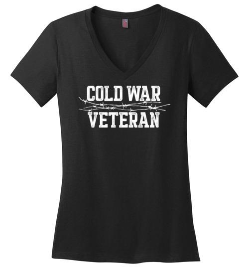 Load image into Gallery viewer, Cold War Veteran - Women&#39;s V-Neck T-Shirt
